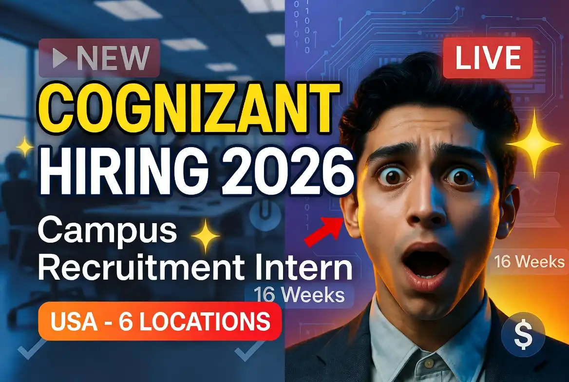 Hiring Cognizant Campus Recruitment Intern 2026 | United States, USA Jobs