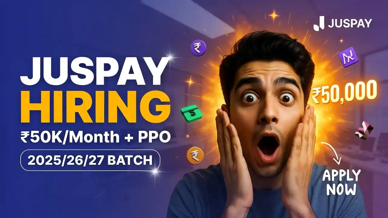JUSPAY Hiring Product Designer Intern in Bengaluru | ₹50K + PPO 2026