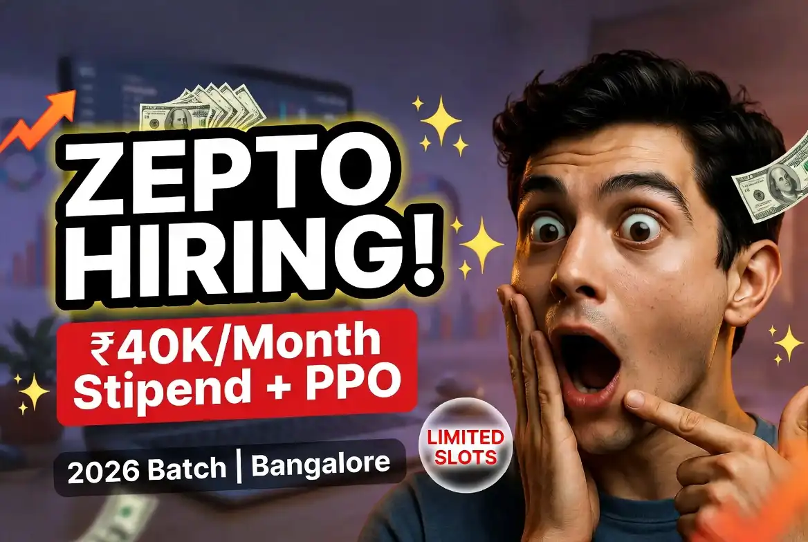 Urgent Zepto Hiring in Bangalore: 2026 Analytics Intern with PPO Potential