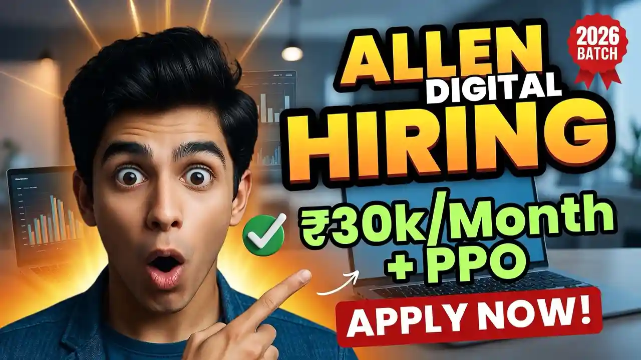 ALLEN Digital Hiring Data Analytics Intern +PPO in Bengaluru Remote 2026