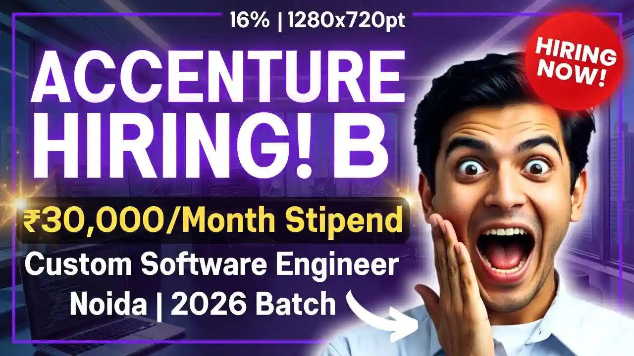 Accenture Hiring Custom Software Engineer in Noida