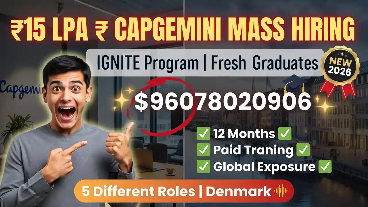 Capgemini Hiring: Join IGNITE Graduate Program 2026 Copenhagen, Aarhus