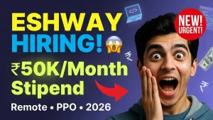 Hiring Eshway Software Developer Intern Remote India 2026 | Up to ₹50K/mo