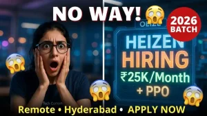 Hiring Heizen SDE Intern (+PPO) 2026 – Remote, Hyderabad | Apply Now ₹25K