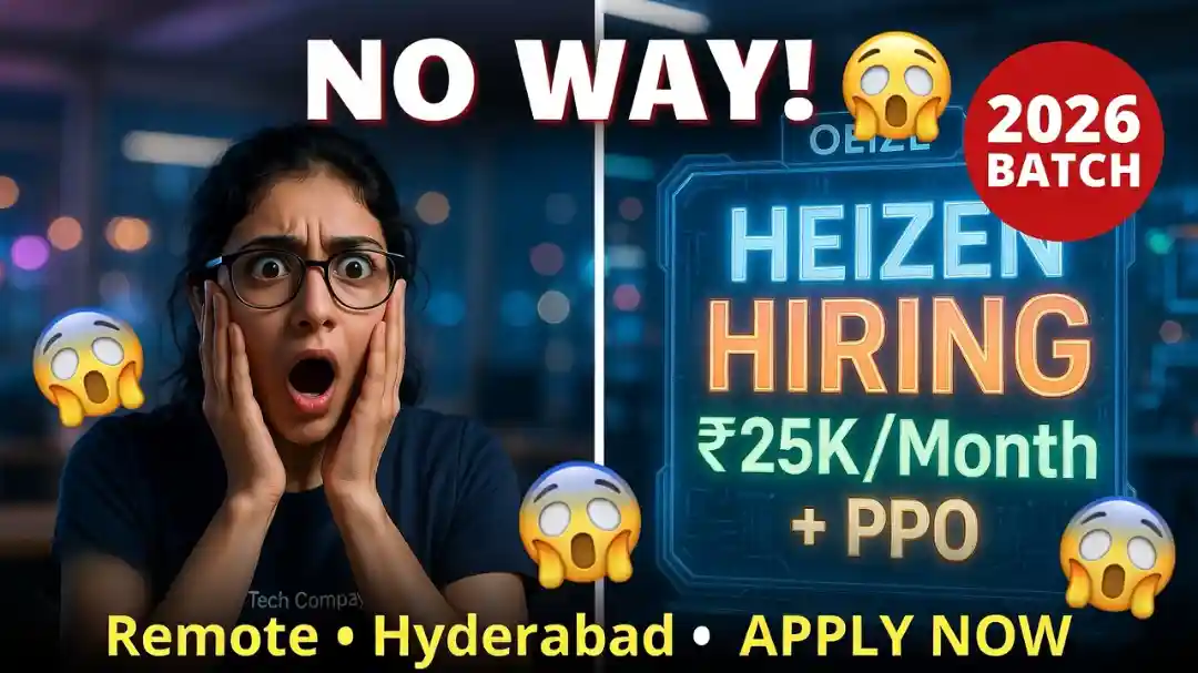 Hiring Heizen SDE Intern (+PPO) 2026 – Remote, Hyderabad | Apply Now ₹25K