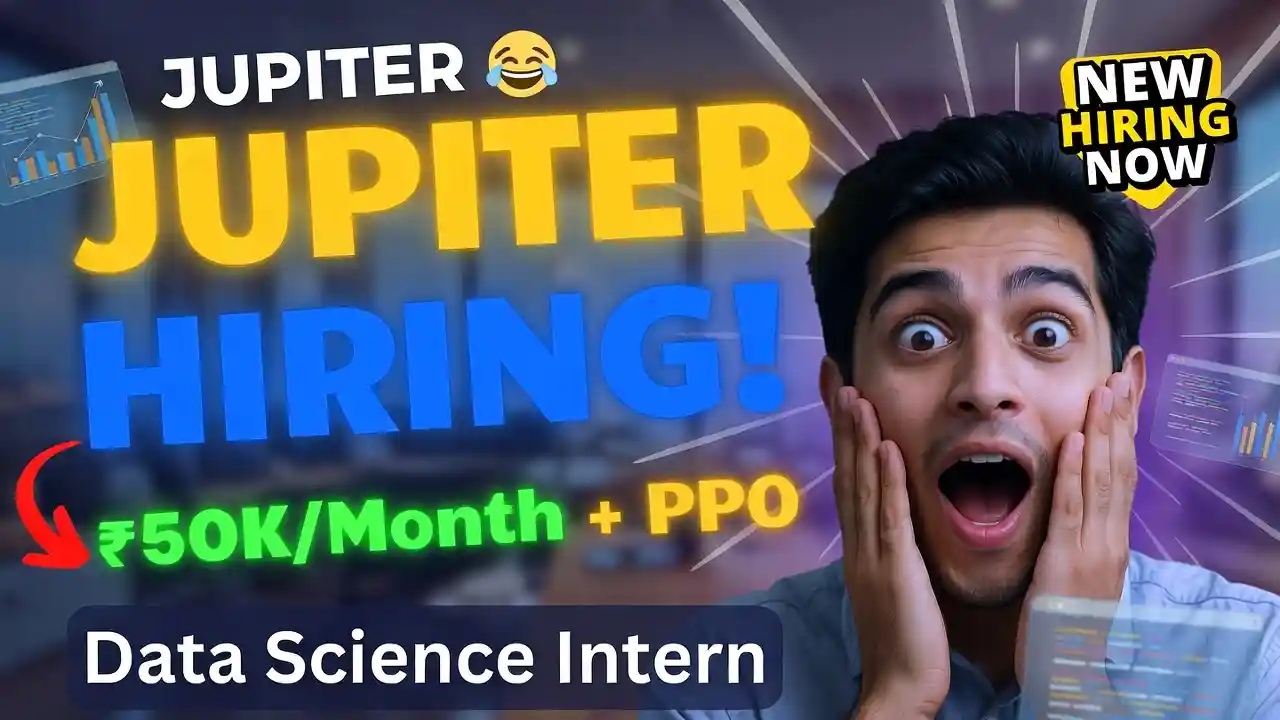 Jupiter Hiring Data Science Intern (+PPO) 2026 | Bangalore, Karnataka Jobs