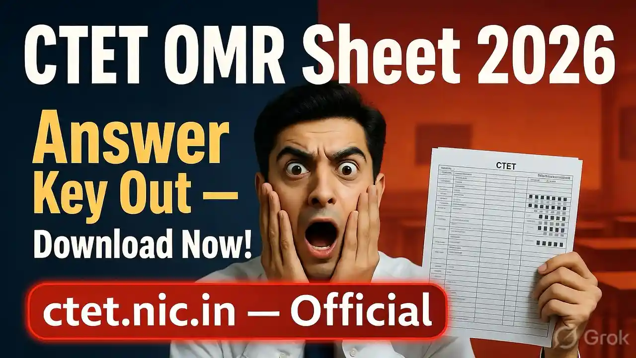 CTET OMR Sheet Download 2026 – Access CTET Answer Key at ctet.nic.in