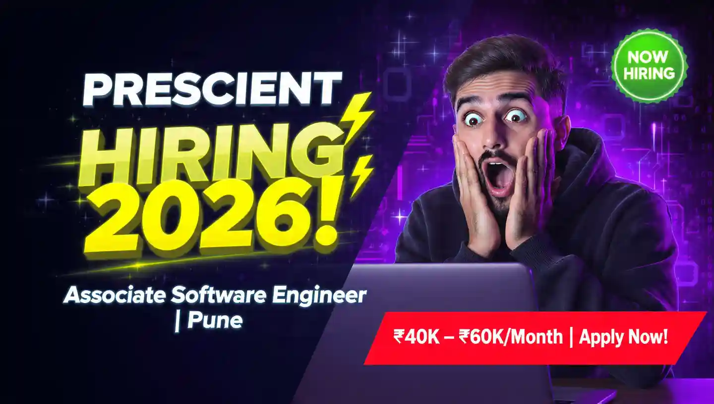 Prescient Technologies Hiring Associate Software Engineer Pune 2026