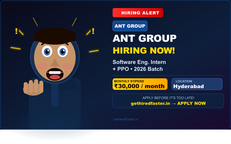Ant Group Hiring in Hyderabad For Software Engineering Intern 2026