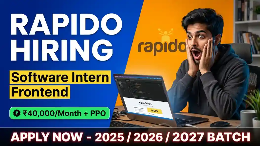 Rapido Hiring Software Intern (Frontend) 2026 | Apply Now India & Remote
