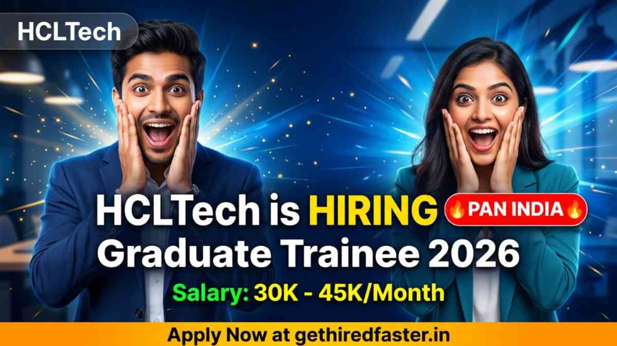 Apply Now at HCLTech Career 2026 | Graduate Trainee Jobs Pan India