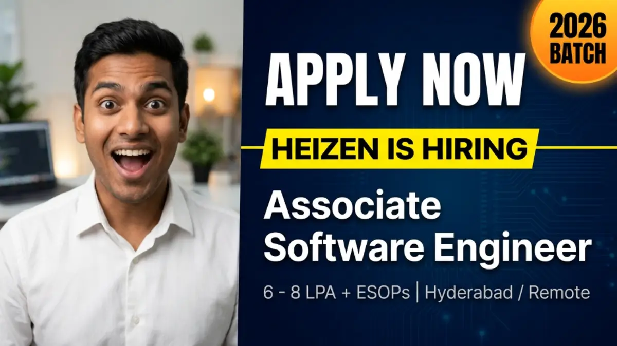 Apply Now at Heizen Associate Software Engineer Jobs Hyderabad 2026