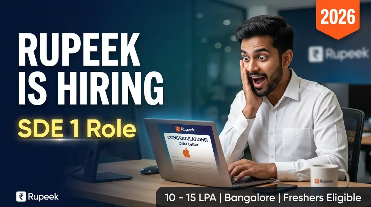 Rupeek Software Development Engineer 1 Job Apply at Rupeek Careers 2026
