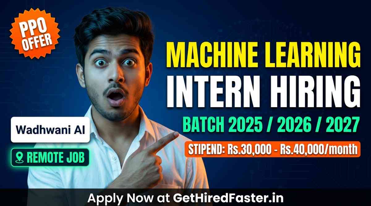 Wadhwani AI Machine Learning Intern Job: Apply Now at Wadhwani AI Career 2026