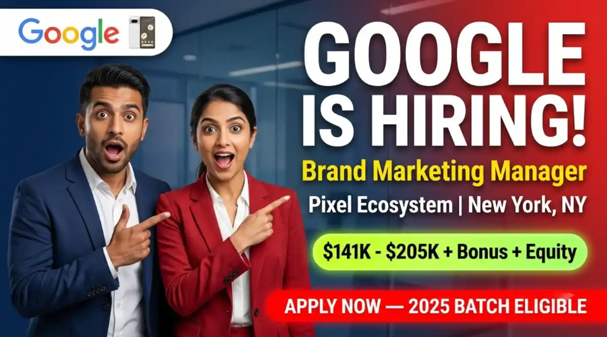 Google Brand Marketing Manager Hiring | Apply for Pixel Ecosystem Career 2026